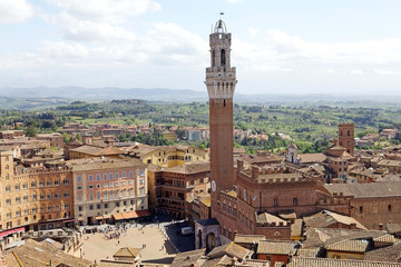 Fototapeta premium View of historic city of Siena, Tuscany, Italy