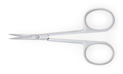 Nail scissors isolated on white background with clipping path