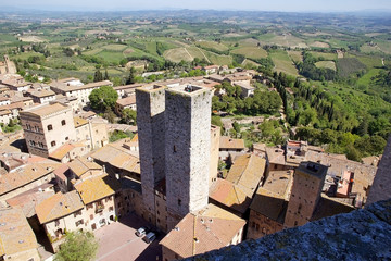 Fototapeta na wymiar Historic centre of San Gimignano, Tuscany, Italy
