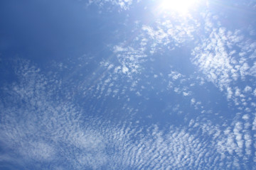 Fototapeta na wymiar Firmamento con nubes blancas.