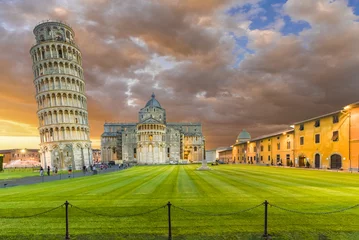 Crédence de cuisine en verre imprimé Tour de Pise Cathedral and the Leaning Tower of Pisa, Tuscany, Italy