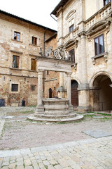 Ancient well in Montepulciano, Tuscany, italy