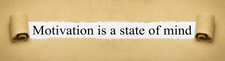 Motivation is a state of mind