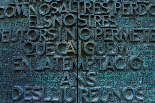 Gravure texte multiculturel