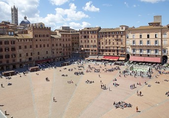 Fototapeta premium Piazza del Campo, Siena, Tuscany, Italy