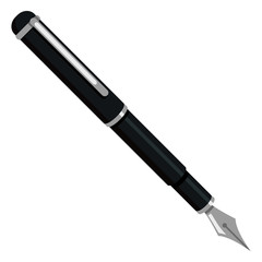 Vector Flat Retro Black Ink Pen