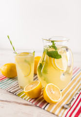 Fototapeta na wymiar Jar of lemonade