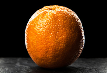 Orange on dark background