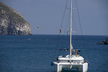 Ischia; S.Angelo, kitesurfing.