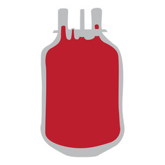 Isolated blood bag on a white background, Vector illustration