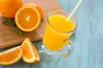 Glass of Fresh Orange Juice for Breakfast