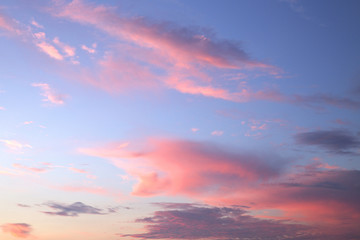 Sunset sky.