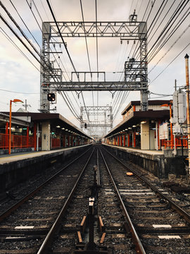 Railway Tracks in Kyoto Japan