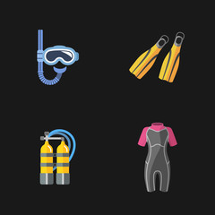four diving icons
