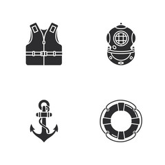 four diving icons