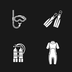 four diving icons