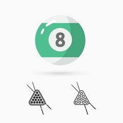 Billiards game icon