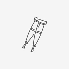 Crutches modern icon