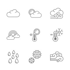 Fototapeta premium modern weather icons