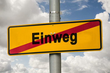 Schild 244 - Einweg
