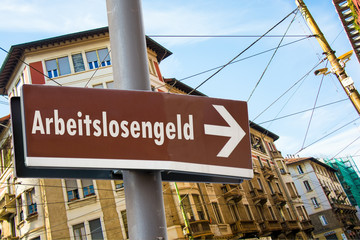 Fototapeta premium Schild 223 - Arbeitslosengeld