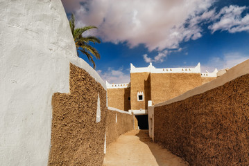 Ghadames, ancient berber city, Libya, UNESCO wold heritage site. The pearl of the desert. - obrazy, fototapety, plakaty