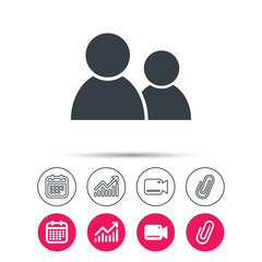 Friends icon. Group of people sign.