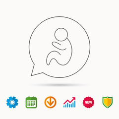 Baby infant icon. Pediatrics sign.