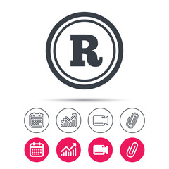 Registered trademark icon. Intellectual work.