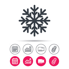 Snowflake icon. Air conditioning sign.