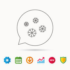 Snowflakes icon. Snow sign. Air conditioning.