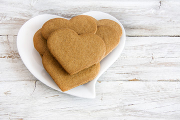 Butter-shaped heart-shaped biscuits