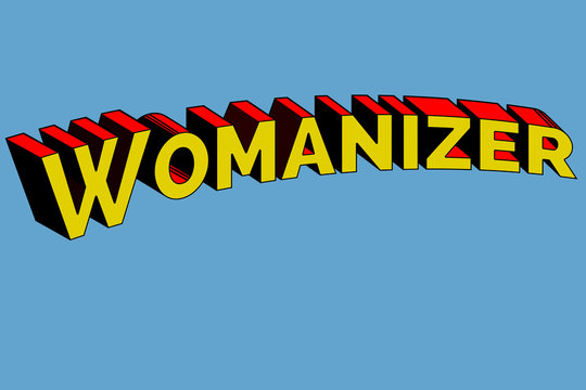 Retro Comic Superman  Schriftzug Womanizer