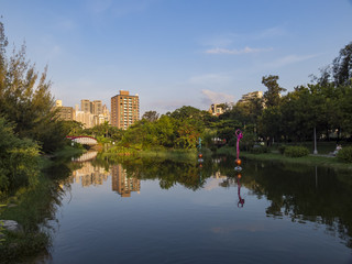 Central Park with lake view at Kaohsiung