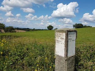 Wegs&auml;ule am Feldrain