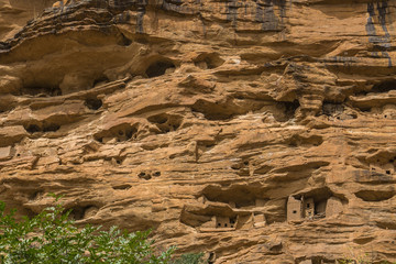 Dogon tombs in the Bandiagara Escarpment, Mali