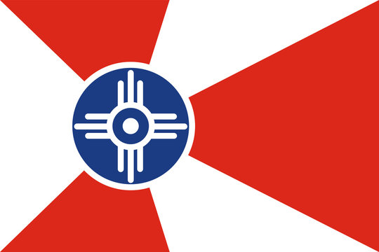 Wichita city flag vector, Kansas, United States of America.