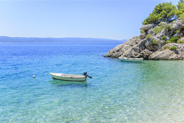 Obraz na płótnie Canvas Beach in Brela on Makarska Riviera. Croatia.