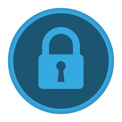 App Icon blau Vorhängeschloss