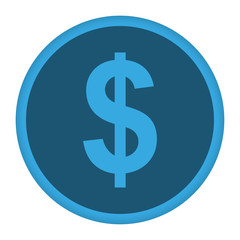 App Icon blau Dollar Symbol