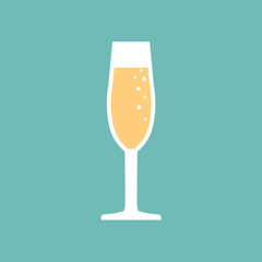 champagne glass icon - vector illustration