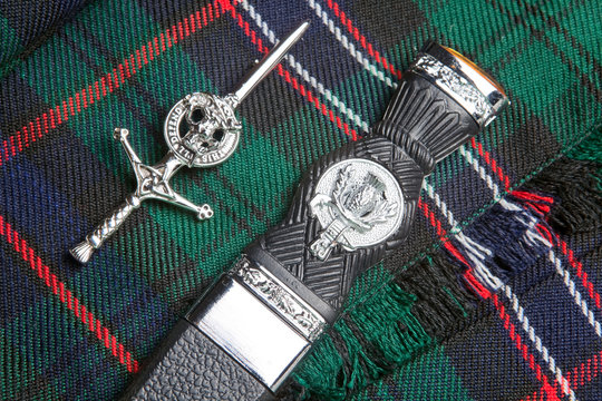 Kilt Pin And Scottish Knife