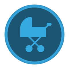 App Icon blau Kinderwagen