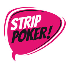 strip poker retro speech balloon