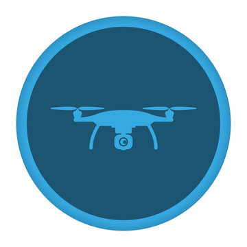 App Icon blau Drohne Vorderansicht