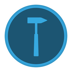 App Icon blau Hammer Werkzeug