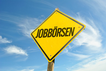 Job Exchange (in German) road sign