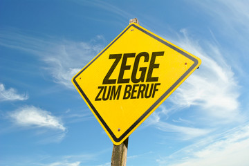 Way to Work (in German) road sign