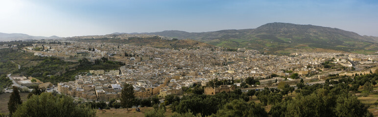 Fototapeta na wymiar Panoramic view of Fez, Morocco