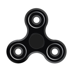 Vector realistic drawing black spinner